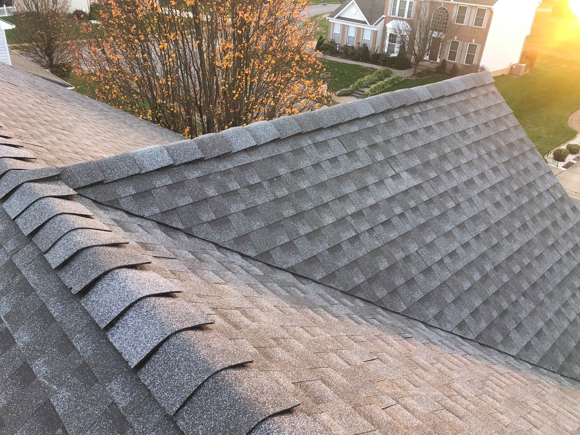 Luxury architectural shingle roof installation